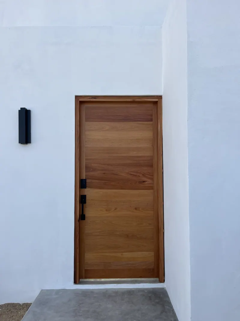 Solid wood entry door