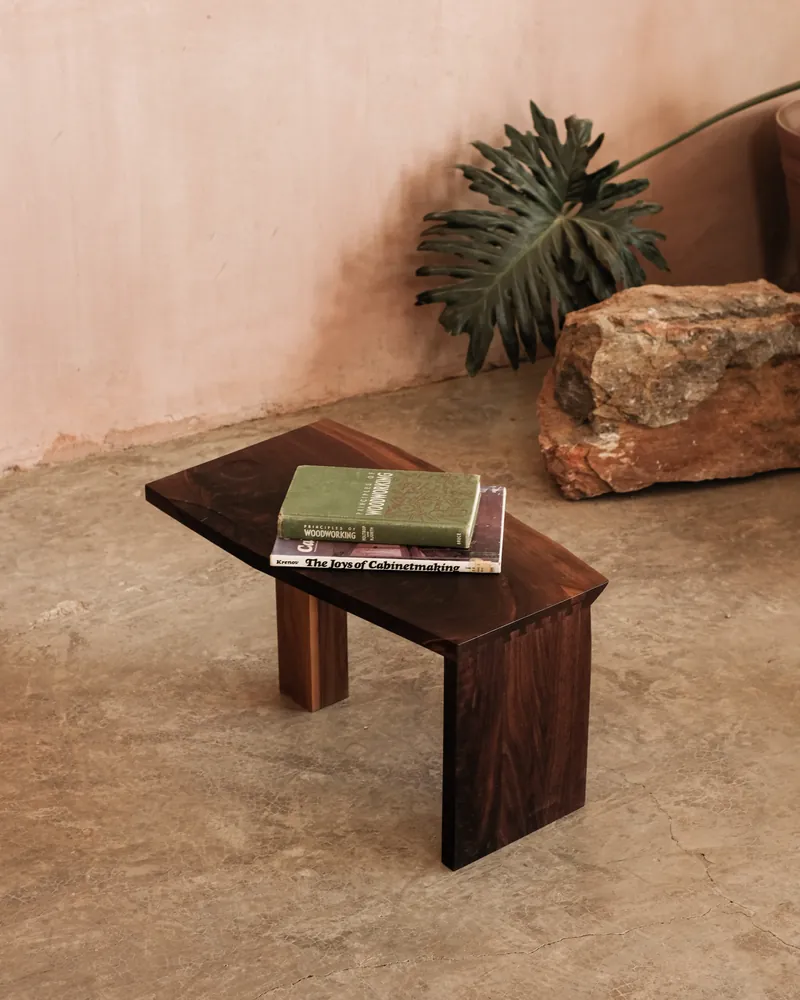 SP.01 dovetailed side table in solid walnut